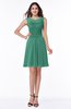 Plain A-line Jewel Half Backless Chiffon Mini Plus Size Bridesmaid Dresses
