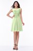 Plain A-line Jewel Half Backless Chiffon Mini Plus Size Bridesmaid Dresses