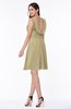 Plain A-line Jewel Half Backless Chiffon Mini Plus Size Bridesmaid Dresses