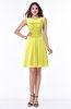 Plain A-line Jewel Half Backless Chiffon Mini Plus Size Bridesmaid Dresses