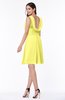 Plain A-line Jewel Half Backless Chiffon Mini Plus Size Bridesmaid Dresses