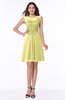 Plain A-line Jewel Half Backless Chiffon Mini Plus Size Bridesmaid Dresses