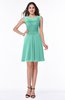 Plain A-line Jewel Half Backless Chiffon Mini Plus Size Bridesmaid Dresses