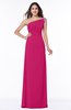 Simple A-line Asymmetric Neckline Sleeveless Half Backless Floor Length Plus Size Bridesmaid Dresses