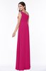 Simple A-line Asymmetric Neckline Sleeveless Half Backless Floor Length Plus Size Bridesmaid Dresses