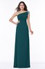 Simple A-line Asymmetric Neckline Sleeveless Half Backless Floor Length Plus Size Bridesmaid Dresses
