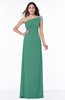 Simple A-line Asymmetric Neckline Sleeveless Half Backless Floor Length Plus Size Bridesmaid Dresses