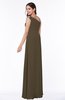 Simple A-line Asymmetric Neckline Sleeveless Half Backless Floor Length Plus Size Bridesmaid Dresses