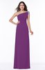 Simple A-line Asymmetric Neckline Sleeveless Half Backless Floor Length Plus Size Bridesmaid Dresses
