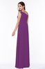 Simple A-line Asymmetric Neckline Sleeveless Half Backless Floor Length Plus Size Bridesmaid Dresses