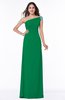 Simple A-line Asymmetric Neckline Sleeveless Half Backless Floor Length Plus Size Bridesmaid Dresses