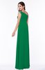 Simple A-line Asymmetric Neckline Sleeveless Half Backless Floor Length Plus Size Bridesmaid Dresses