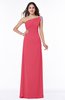 Simple A-line Asymmetric Neckline Sleeveless Half Backless Floor Length Plus Size Bridesmaid Dresses