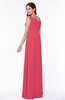Simple A-line Asymmetric Neckline Sleeveless Half Backless Floor Length Plus Size Bridesmaid Dresses