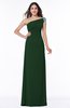 Simple A-line Asymmetric Neckline Sleeveless Half Backless Floor Length Plus Size Bridesmaid Dresses