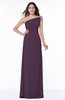 Simple A-line Asymmetric Neckline Sleeveless Half Backless Floor Length Plus Size Bridesmaid Dresses