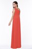 Simple A-line Asymmetric Neckline Sleeveless Half Backless Floor Length Plus Size Bridesmaid Dresses