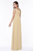 Simple A-line Asymmetric Neckline Sleeveless Half Backless Floor Length Plus Size Bridesmaid Dresses