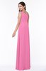 Simple A-line Asymmetric Neckline Sleeveless Half Backless Floor Length Plus Size Bridesmaid Dresses