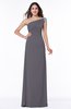Simple A-line Asymmetric Neckline Sleeveless Half Backless Floor Length Plus Size Bridesmaid Dresses