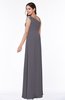 Simple A-line Asymmetric Neckline Sleeveless Half Backless Floor Length Plus Size Bridesmaid Dresses