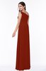 Simple A-line Asymmetric Neckline Sleeveless Half Backless Floor Length Plus Size Bridesmaid Dresses