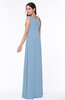 Simple A-line Asymmetric Neckline Sleeveless Half Backless Floor Length Plus Size Bridesmaid Dresses