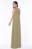 Simple A-line Asymmetric Neckline Sleeveless Half Backless Floor Length Plus Size Bridesmaid Dresses