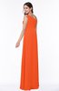 Simple A-line Asymmetric Neckline Sleeveless Half Backless Floor Length Plus Size Bridesmaid Dresses