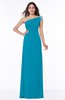 Simple A-line Asymmetric Neckline Sleeveless Half Backless Floor Length Plus Size Bridesmaid Dresses