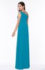 Simple A-line Asymmetric Neckline Sleeveless Half Backless Floor Length Plus Size Bridesmaid Dresses