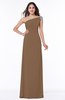 Simple A-line Asymmetric Neckline Sleeveless Half Backless Floor Length Plus Size Bridesmaid Dresses