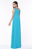 Simple A-line Asymmetric Neckline Sleeveless Half Backless Floor Length Plus Size Bridesmaid Dresses