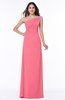 Simple A-line Asymmetric Neckline Sleeveless Half Backless Floor Length Plus Size Bridesmaid Dresses