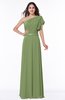 Modern A-line Asymmetric Neckline Sleeveless Floor Length Paillette Plus Size Bridesmaid Dresses