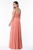 Simple Strapless Sleeveless Zip up Chiffon Ruching Plus Size Bridesmaid Dresses