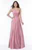 Simple Strapless Sleeveless Zip up Chiffon Ruching Plus Size Bridesmaid Dresses