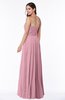 Simple Strapless Sleeveless Zip up Chiffon Ruching Plus Size Bridesmaid Dresses