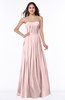 Simple Strapless Sleeveless Zip up Chiffon Ruching Plus Size Bridesmaid Dresses