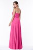 Simple Strapless Sleeveless Zip up Chiffon Ruching Plus Size Bridesmaid Dresses