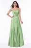Simple Strapless Sleeveless Zip up Chiffon Ruching Plus Size Bridesmaid Dresses
