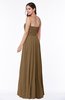 Simple Strapless Sleeveless Zip up Chiffon Ruching Plus Size Bridesmaid Dresses