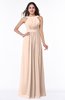 Modest A-line Sleeveless Zip up Chiffon Sash Plus Size Bridesmaid Dresses