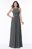 Modest A-line Sleeveless Zip up Chiffon Sash Plus Size Bridesmaid Dresses
