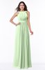 Modest A-line Sleeveless Zip up Chiffon Sash Plus Size Bridesmaid Dresses