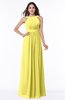 Modest A-line Sleeveless Zip up Chiffon Sash Plus Size Bridesmaid Dresses