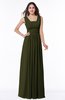 Simple A-line Sleeveless Zip up Floor Length Ruching Plus Size Bridesmaid Dresses