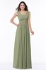 Simple A-line Sleeveless Zip up Floor Length Ruching Plus Size Bridesmaid Dresses