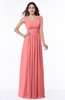 Simple A-line Sleeveless Zip up Floor Length Ruching Plus Size Bridesmaid Dresses