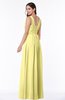 Simple A-line Sleeveless Zip up Floor Length Ruching Plus Size Bridesmaid Dresses
